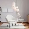 Buy Upholstered boucle accent chair in white - Uby White 60339 - prices